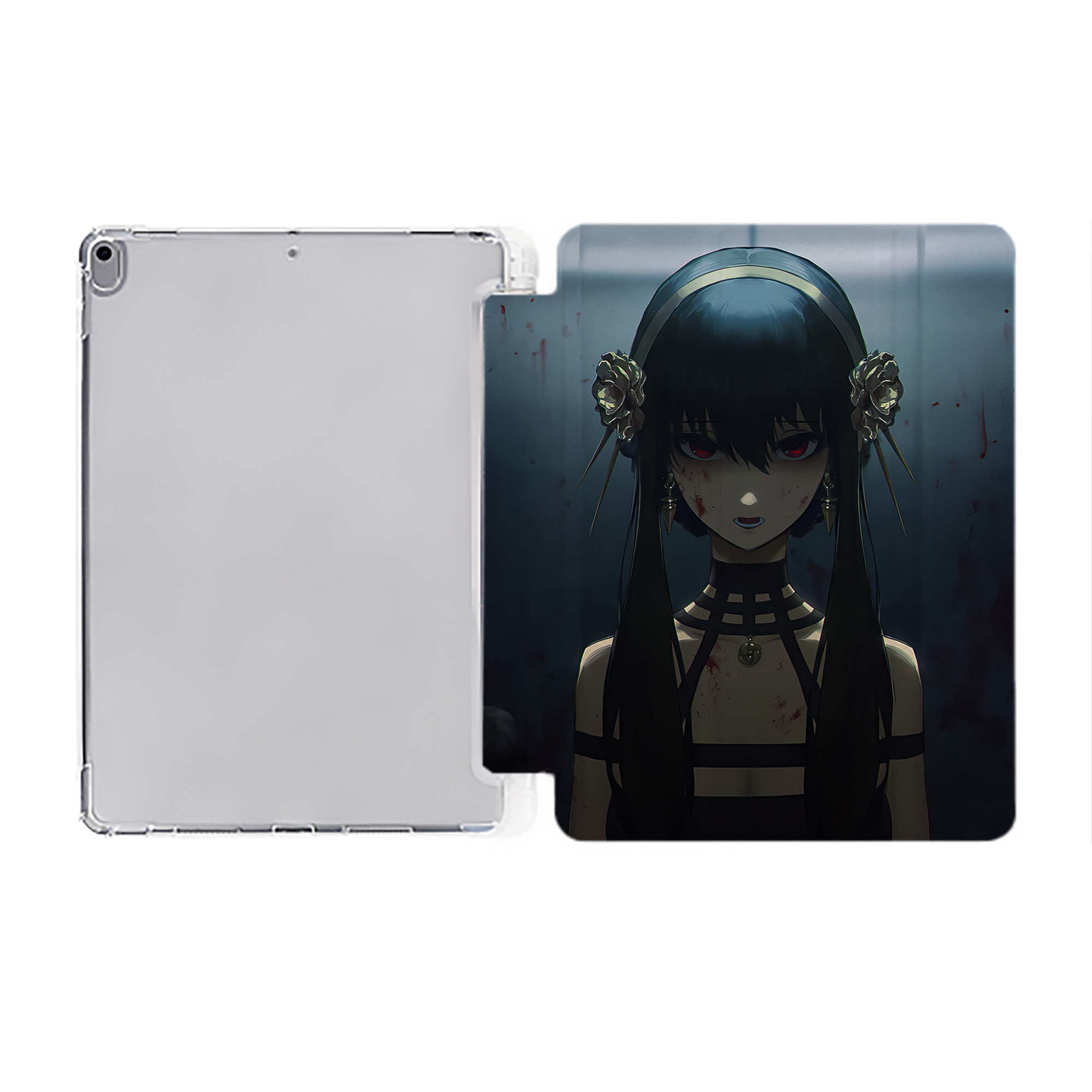 （画像用） SPY×FAMILY间谍家家酒 IPad ケース ペン収納付き 三つ折りスタンド PUレザー×シリコン 対応機種9.5/10.5/10.9インチ